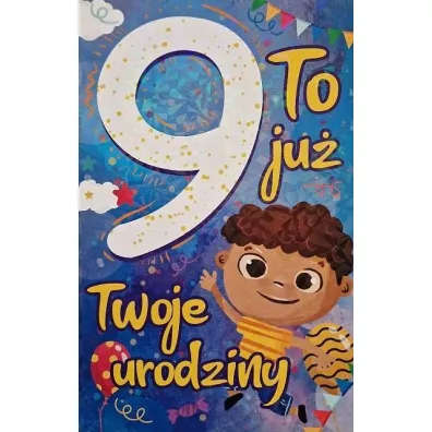 Karnet Urodziny 9 chłopiec
