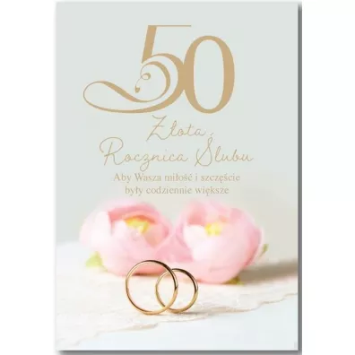 Kartka okolicznościowa Rocznica ślubu 50