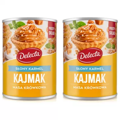 Delecta Kajmak masa krówkowa słony karmel zestaw 2 x 400 g