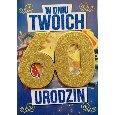 Karnet Urodziny 60 męskie
