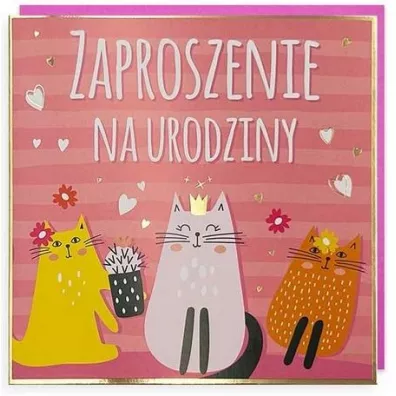Zaproszenie Urodziny 5szt