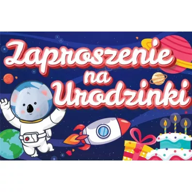 Zaproszenie Urodziny 10 szt.