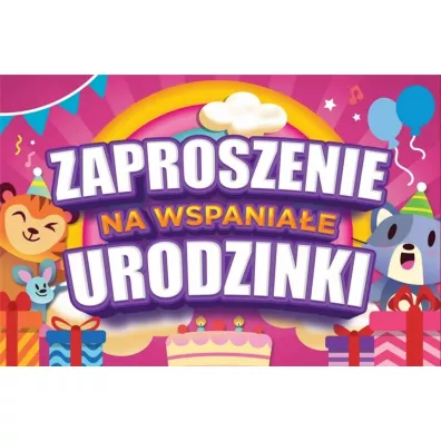 Zaproszenie Urodziny 10 szt.