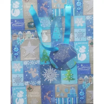 Torebka na prezenty Śnieżynka 25x10x20 cm Outlet