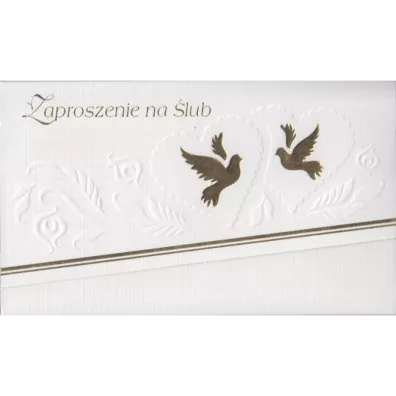 Zaproszenie na Ślub + Koperta 10Szt. 10 szt. Outlet