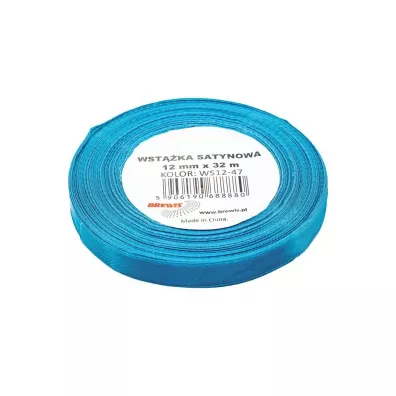 Wstążka satynowa turkusowa 12mm x 32m