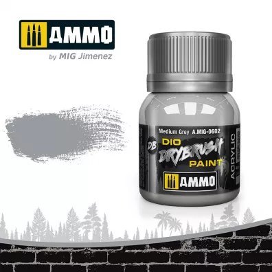 Ammo: DIO Drybrush - Medium Grey 40 ml