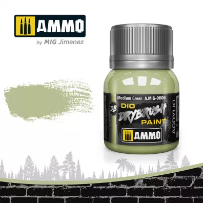 Ammo: DIO Drybrush - Medium Green 40 ml