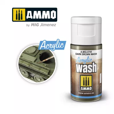 Ammo: Acrylic Wash - Dark Brown Wash 15 ml