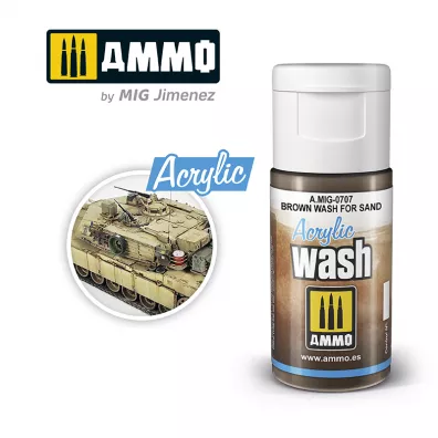 Ammo: Acrylic Wash - Brown Wash for Sand 15 ml
