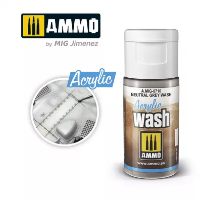 Ammo: Acrylic Wash - Neutral Grey Wash 15 ml