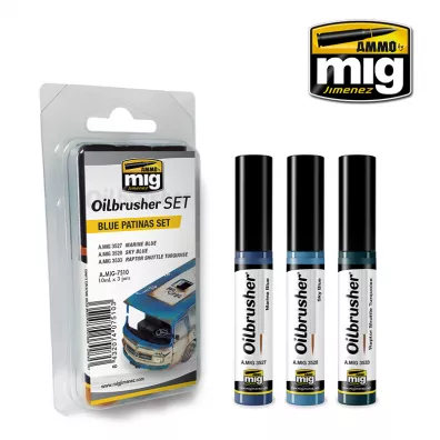 Ammo: Oilbrusher Set - Blue Patinas Set 3x10ml