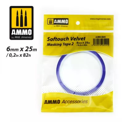 Ammo: Softouch Velvet Masking Tape 2 (6 mm x 25 m) 6mmx25m