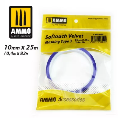 Ammo: Softouch Velvet Masking Tape 3 (10 mm x 25 m) 10mmx25m