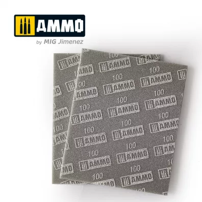 Ammo: Sanding Sponge Sheet - 100 (2) 2 szt.