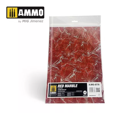 Ammo: Red Marble - Round Die-Cut (2) 2 szt.