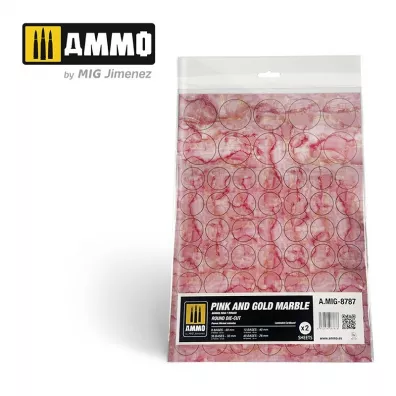 Ammo: Pink and Gold Marble - Round Die-Cut (2) 2 szt.