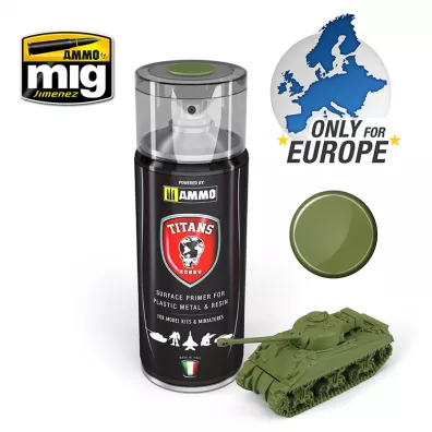 Ammo: Titans Matt Primer - Military Green 400 ml