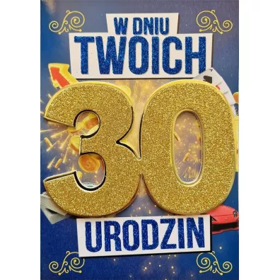 Karnet Urodziny 30 męskie