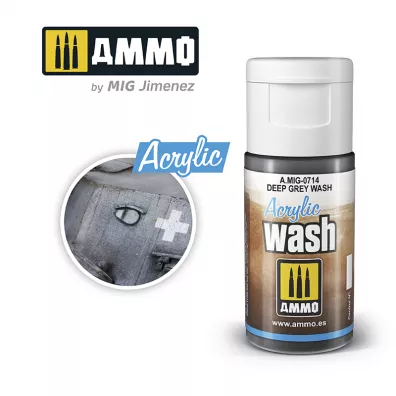 Ammo: Acrylic Wash - Deep Grey Wash 15 ml