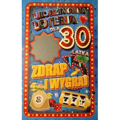 Karnet Urodziny 30 męskie