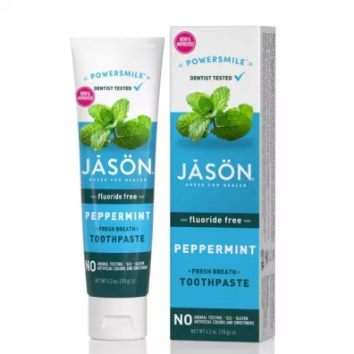 Jason Pasta wybielająca do zębów Powersmile Miętowa bez fluoru 170 g