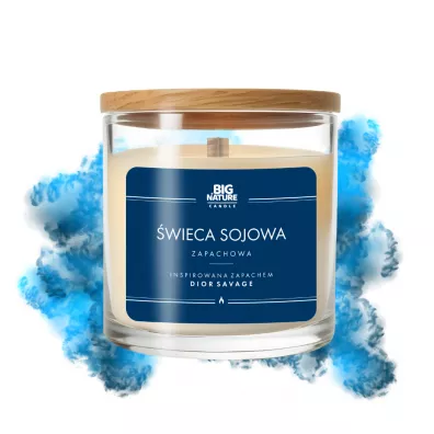 Big Nature Świeca sojowa inspiracja zapachowa Dior Sauvage 150 g