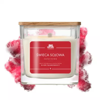 Big Nature Świeca sojowa inspiracja zapachowa Dior Fahrenheit 450 g