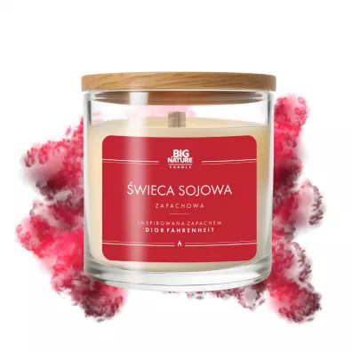 Big Nature Świeca sojowa inspiracja zapachowa Dior Fahrenheit 150 g