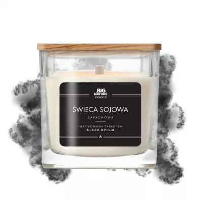 Big Nature Świeca sojowa inspiracja zapachowa Black Opium 450 g