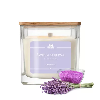 Big Nature Świeca sojowa zapachowa Lawenda 450 g