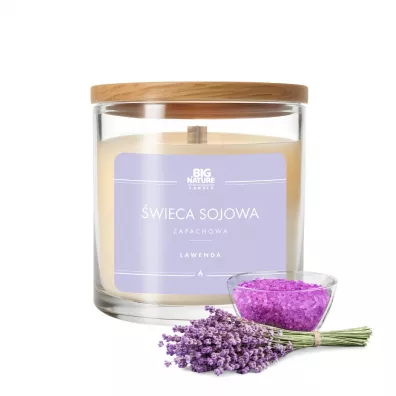 Big Nature Świeca sojowa zapachowa Lawenda 150 g