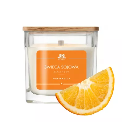 Big Nature Świeca sojowa zapachowa Pomarańcza 450 g