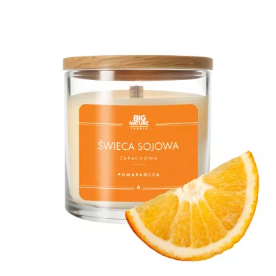 Big Nature Świeca sojowa zapachowa Pomarańcza 150 g