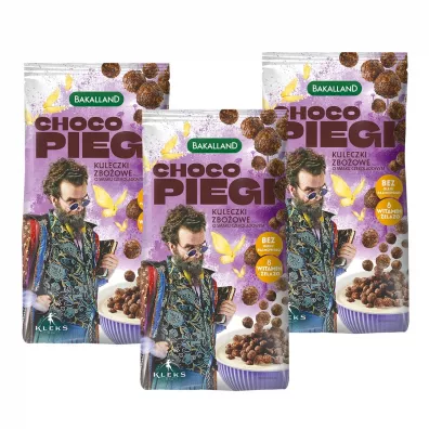 Bakalland Kleks Płatki Choco Piegi Zestaw 3 x 250 g