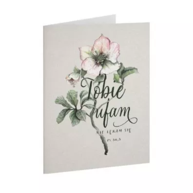 Kartka składana - Tobie ufam - Kwiat