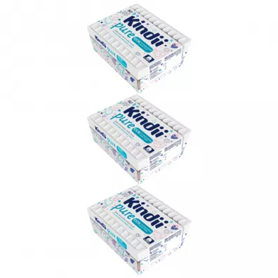 Kindii Pure Patyczki dla niemowląt i dzieci Zestaw 3 x 60 szt.