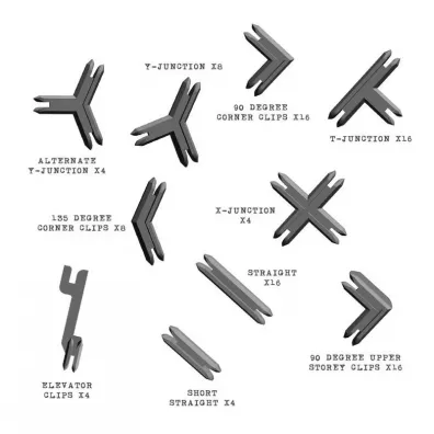 Battle Systems Ltd BattleSystems: Plastic Terrain Clips - Gray
