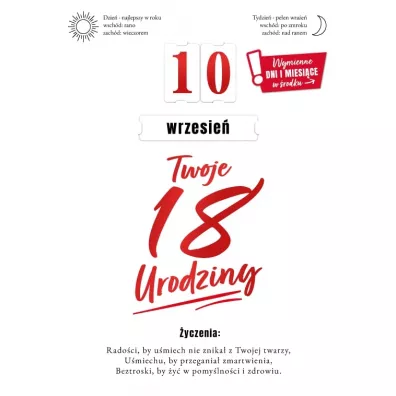 Armin Style Karnet Urodziny 18 wymienne cyfry