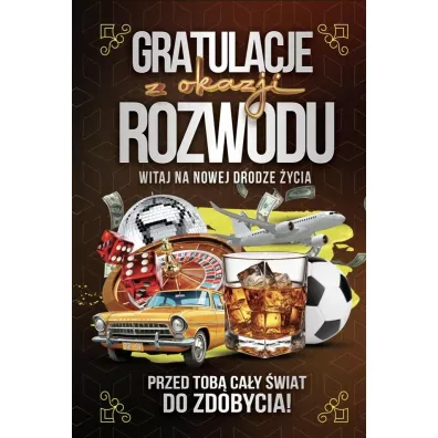 Karnet Rozwód Męski z zawieszką