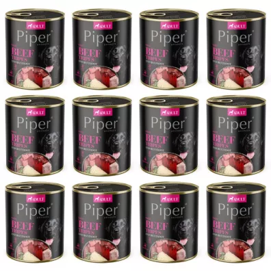 Piper Mokra karma dla psa z żołądkami wołowymi i burakiem Zgrzewka 12 x 800 g