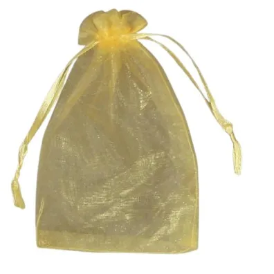 Woreczki organzowe złote 10x15cm