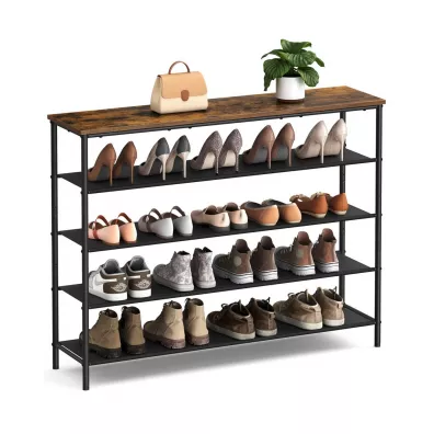 Songmics Loftowa szafka na buty 5 poziomów