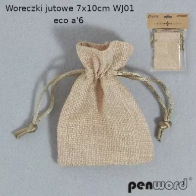 Woreczki jutowe naturalne 7x10cm