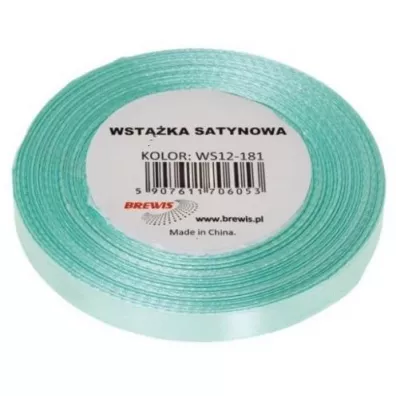 Wstążka satynowa miętowa 12mm x 32m