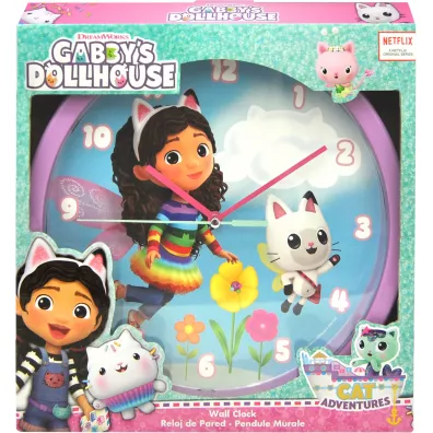 Zegar ścienny 25 cm Koci Domek Gabi KIDS EUROSWAN