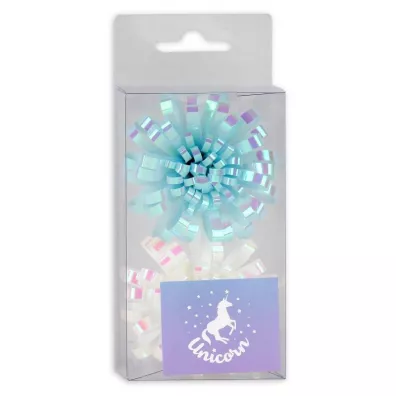 Wstążki rozetki holograficzne Uncorn Zimowe Jednorożce 2 szt. Outlet