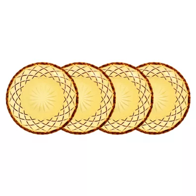 Lyngby Glas Talerze Sorrento 16 cm amber 27800 4 szt.