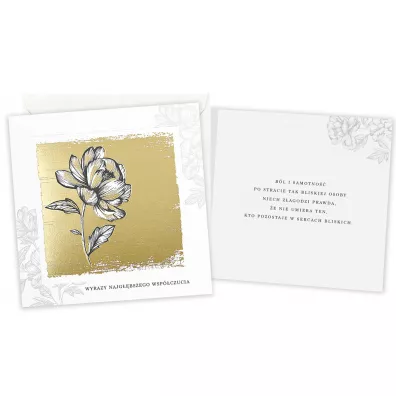 Kukartka Karnet Kondolencje