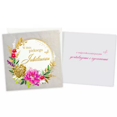 Kukartka Karnet Rocznica jubileusz